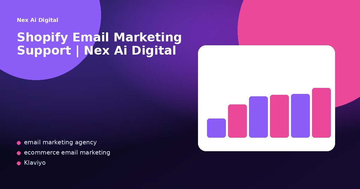 Shopify Email Marketing Support | Nex Ai Digital